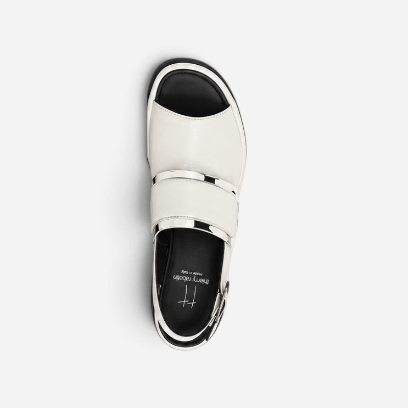 Wilminton 1349W White Nappa/Black Patent Trim