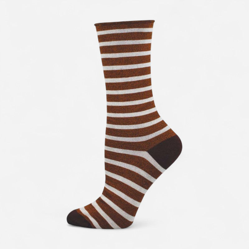 Socksmith Bamboo Sailor Stripe Roll Top
