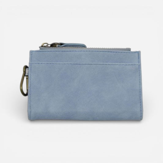 Bobbie Bifold Wallet With Carabiner Sky Blue