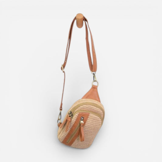 Skyler Sling Bag Straw Natural