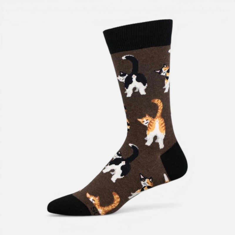 Men's Cat Butts Brown Heather