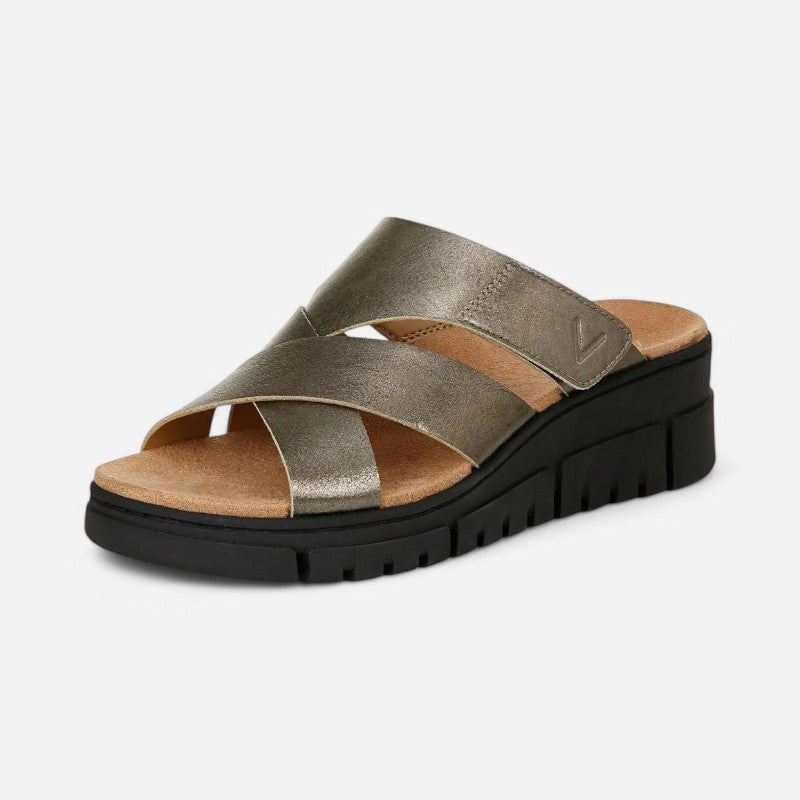 Uptown Sunset Gunmetal metallic Leather