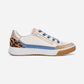 Rio Cream Calf Leather & Azure Blue Suede